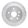 R1 18-24 Toyota Camry Rear Left Drilled & Slotted Silver Brake Rotor