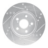 R1 16-22 Toyota Prius Front Left Drilled & Slotted Silver Brake Rotor