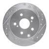 R1 06-18 Lexus HS250H Rear Right Drilled & Slotted Silver Brake Rotor