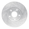 R1 05-15 Toyota Tacoma Front Left Drilled & Slotted Silver Brake Rotor