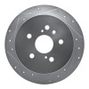R1 04-09 Lexus RX330 Rear Left Drilled & Slotted Silver Brake Rotor