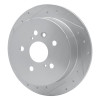 R1 04-09 Lexus RX330 Rear Left Drilled & Slotted Silver Brake Rotor