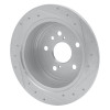 R1 04-09 Lexus RX330 Rear Left Drilled & Slotted Silver Brake Rotor