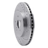 R1 04-09 Lexus RX330 Front Right Drilled & Slotted Silver Brake Rotor