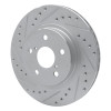 R1 96-03 Toyota RAV4 Front Left Drilled & Slotted Silver Brake Rotor