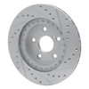 R1 96-03 Toyota RAV4 Front Left Drilled & Slotted Silver Brake Rotor