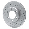 R1 93-98 Toyota T100 Front Left Drilled & Slotted Silver Brake Rotor EDZ-76118L