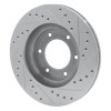 R1 93-98 Toyota T100 Front Left Drilled & Slotted Silver Brake Rotor EDZ-76118L