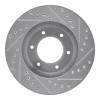 R1 93-98 Toyota T100 Front Left Drilled & Slotted Silver Brake Rotor EDZ-76118L