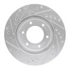 R1 93-98 Toyota T100 Front Right Drilled & Slotted Silver Brake Rotor EDZ-76118R
