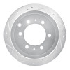 R1 93-97 Lexus LX450 Rear Left Drilled & Slotted Silver Brake Rotor