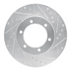 R1 91-98 Toyota 4Runner Front Right Drilled & Slotted Silver Brake Rotor