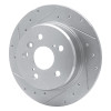 R1 99-03 Lexus RX300 Rear Left Drilled & Slotted Silver Brake Rotor