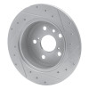 R1 99-03 Lexus RX300 Rear Left Drilled & Slotted Silver Brake Rotor