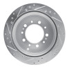 R1 98-07 Lexus LX470 Rear Right Drilled & Slotted Silver Brake Rotor