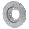R1 98-07 Lexus LX470 Front Left Drilled & Slotted Silver Brake Rotor