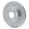 R1 91-96 Toyota Previa Front Right Drilled & Slotted Silver Brake Rotor