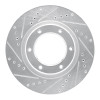 R1 90-92 Toyota Land Cruiser Front Left Drilled & Slotted Silver Brake Rotor