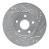 R1 91-97 Toyota Previa Front Left Drilled & Slotted Silver Brake Rotor