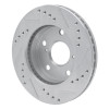 R1 91-94 Toyota Previa Front Left Drilled & Slotted Silver Brake Rotor