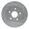 R1 91-94 Toyota Previa Front Left Drilled & Slotted Silver Brake Rotor