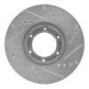 R1 89-93 Toyota Pickup Front Left Drilled & Slotted Silver Brake Rotor