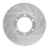 R1 89-93 Toyota Pickup Front Right Drilled & Slotted Silver Brake Rotor