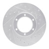 R1 87-88 Toyota Pickup Front Right Drilled & Slotted Silver Brake Rotor