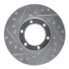 R1 87-88 Toyota Pickup Front Left Drilled & Slotted Silver Brake Rotor