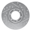 R1 87-88 Toyota Pickup Front Left Drilled & Slotted Silver Brake Rotor
