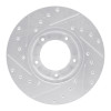 R1 85-92 Toyota Pickup Front Right Drilled & Slotted Silver Brake Rotor