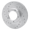 R1 85-92 Toyota Pickup Front Left Drilled & Slotted Silver Brake Rotor