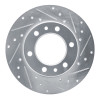 R1 81-85 Toyota Pickup Front Right Drilled & Slotted Silver Brake Rotor