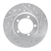 R1 79-83 Toyota Pickup Front Right Drilled & Slotted Silver Brake Rotor