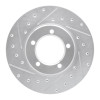 R1 79-83 Toyota Pickup Front Left Drilled & Slotted Silver Brake Rotor