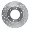 R1 79-80 Toyota Pickup Front Left Drilled & Slotted Silver Brake Rotor