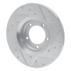 R1 75-83 Toyota Pickup Front Left Drilled & Slotted Silver Brake Rotor