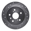 R1 12-18 Lexus ES300H Rear Left Drilled & Slotted Silver Brake Rotor