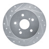 R1 15-25 Lexus ES350 Rear Left Drilled & Slotted Silver Brake Rotor