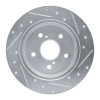 R1 15-25 Lexus ES350 Rear Left Drilled & Slotted Silver Brake Rotor