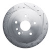 R1 09-15 Toyota Venza Rear Right Drilled & Slotted Silver Brake Rotor