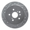 R1 09-15 Toyota Venza Rear Left Drilled & Slotted Silver Brake Rotor