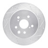 R1 06-20 Lexus IS250 Rear Right Drilled & Slotted Silver Brake Rotor