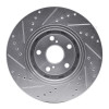 R1 09-15 Toyota Venza Front Right Drilled & Slotted Silver Brake Rotor