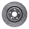 R1 09-15 Toyota Venza Front Left Drilled & Slotted Silver Brake Rotor