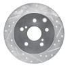 R1 09-13 Pontiac Vibe Rear Right Drilled & Slotted Silver Brake Rotor