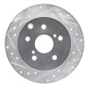 R1 09-13 Pontiac Vibe Rear Left Drilled & Slotted Silver Brake Rotor