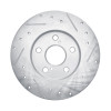 R1 08-18 Pontiac Vibe Rear Left Drilled & Slotted Silver Brake Rotor