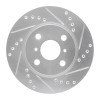 R1 01-03 Toyota Prius Front Right Drilled & Slotted Silver Brake Rotor