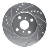 R1 01-03 Toyota Prius Front Left Drilled & Slotted Silver Brake Rotor